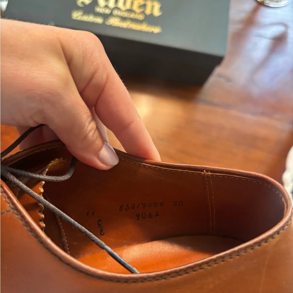 Alden Brown Leather Cap-Toe Derby Oxfords - Picture 11 of 13